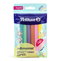 Pelicrayones JUMBO Triangulares Colores Pastel 6 piezas