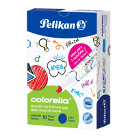 Colorella punta biselada color Azul Oscuro caja de 10 piezas