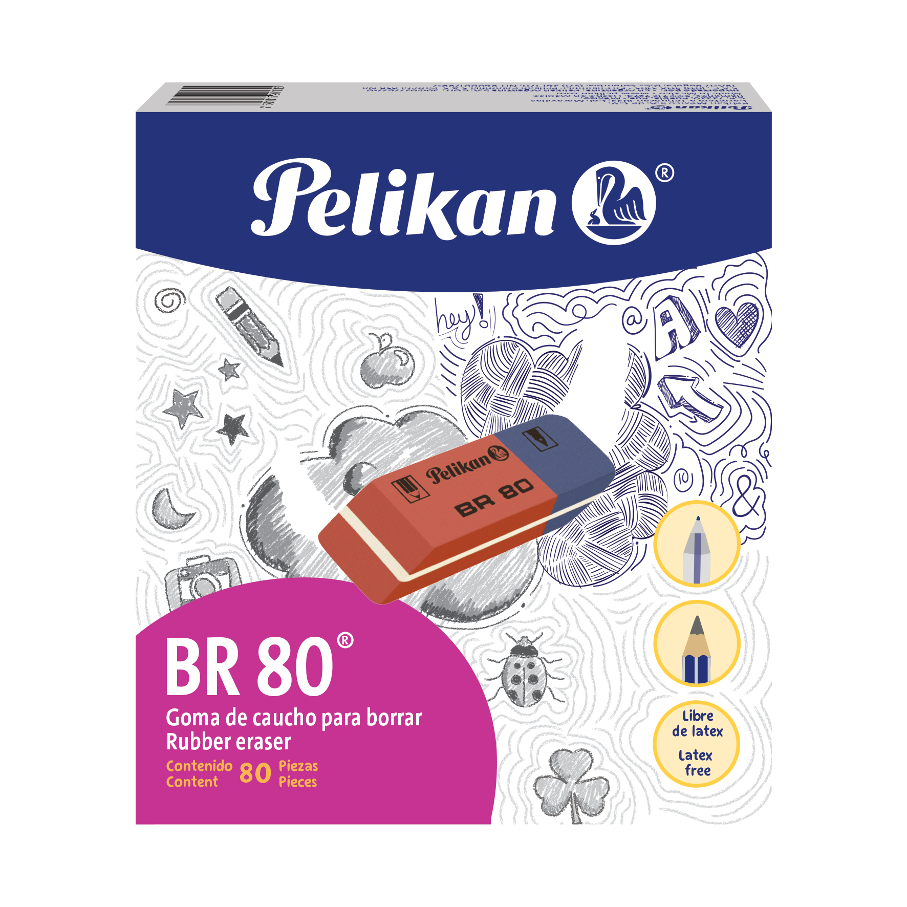 Br 80 Eraser Pelikan Jual PENGHAPUS BOLPEN INK BW 80 PELIKAN PCS
