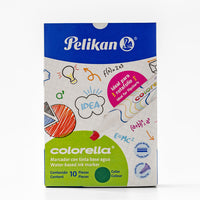 Colorella punta biselada color Verde Oscuro caja de 10 piezas