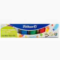 Témpera Escolar Set con 6 frascos Colores Surtidos