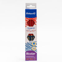 Lápiz bicolor hexagonal caja con 10 piezas