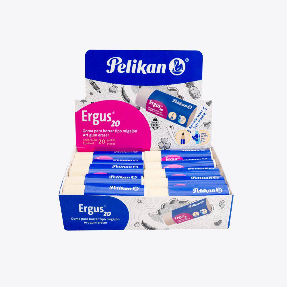 Goma Ergus caja con 20 – Pelikan México